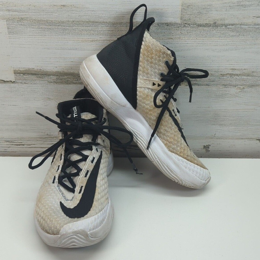 Nike Zoom Rize Basketball Shoes Sail Black White BQ5468-100 Mens Size 7